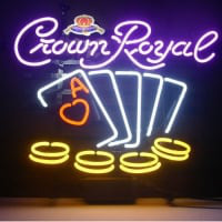 Crown Royal Poker Chips Neon Skilt