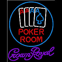 Crown Royal Poker Room Beer Sign Neon Skilt