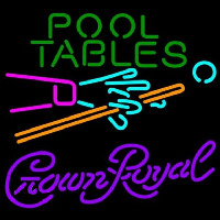 Crown Royal Pool Tables Billiards Beer Sign Neon Skilt