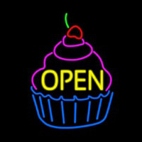 Cupcake Open Neon Skilt