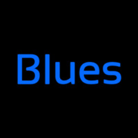 Cursive Blues Blue Neon Skilt