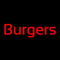 Cursive Burgers Neon Skilt