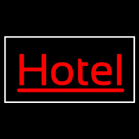 Cursive Red Hotel 1 Neon Skilt