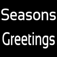 Cursive Seasons Greetings Neon Skilt