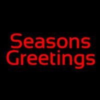 Cursive Seasons Greetings Neon Skilt