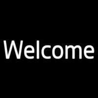 Cursive Welcome Neon Skilt