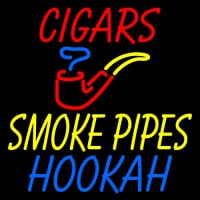 Custom Cigars Smoke Pipes Hookah Neon Skilt