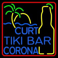 Custom Curt Tiki Bar Corona Logo Neon Skilt