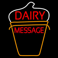 Custom Dairy On Logo Neon Skilt