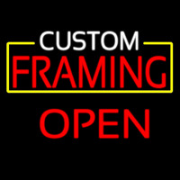 Custom Framing Open Neon Skilt
