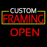 Custom Framing Open Neon Skilt