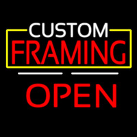 Custom Framing Open White Line Neon Skilt