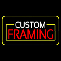 Custom Framing Yellow Border Neon Skilt