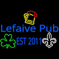 Custom Lefaive Pub Est 2011 Neon Skilt