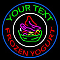 Custom Made Frozen Yogurt Neon Skilt