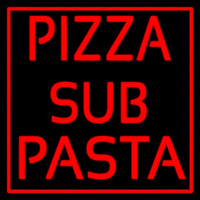 Custom Pizza Sub Pasta Neon Skilt