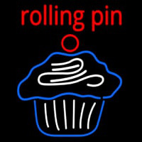 Custom Rolling Pin Cupcake 1 Neon Skilt