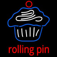Custom Rolling Pin Cupcake 2 Neon Skilt
