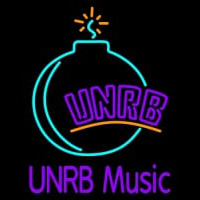 Custom UNRB Music Logo Neon Skilt