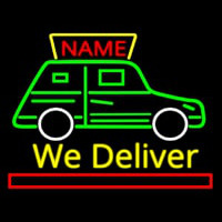 Custom We Deliver Van Neon Skilt