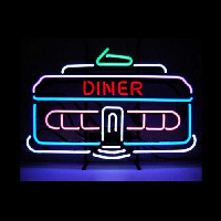 DINER CAR 1950 Classic Retro Restaurant Neon Skilt