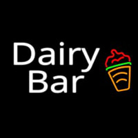 Dairy Bar With Logo Neon Skilt