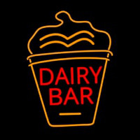 Dairy Bar With Logo Neon Skilt