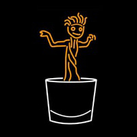 Dancing Boy Logo Neon Skilt