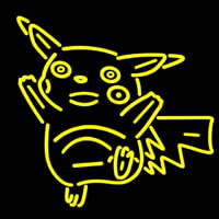 Dancing Pikachu Neon Skilt