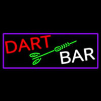 Dart Bar With Purple Border Neon Skilt