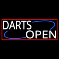 Darts Open With Red Border Neon Skilt