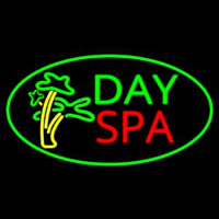Day Spa With Palm Trees Neon Skilt