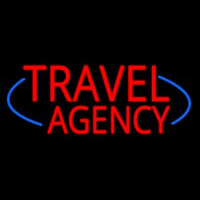 Deco Style Travel Agency Neon Skilt