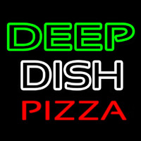 Deep Dish Pizza Neon Skilt