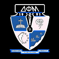 Delta Phi Mu Latina Greek Logo Neon Skilt