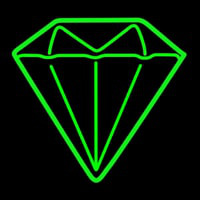 Diamond Green Logo Neon Skilt