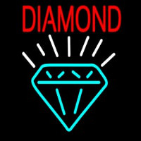 Diamond With Logo Neon Skilt