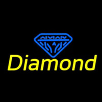 Diamond Yellow Blue Logo Neon Skilt