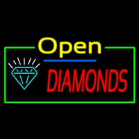 Diamonds Open Neon Skilt