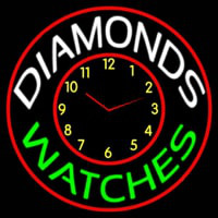 Diamonds Watches Block Neon Skilt