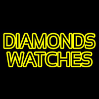Diamonds Watches Neon Skilt
