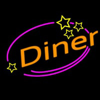 Diner With Star Neon Skilt