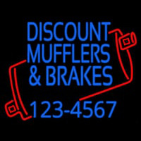 Discount Muflers And Brakes With Phone Number Neon Skilt