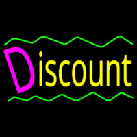 Discount With Border Neon Skilt