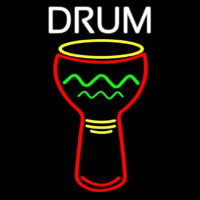 Djembe Drum 2 Neon Skilt