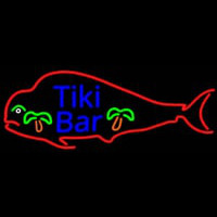 Dolphin Tiki Bar Real Neon Glass Tube Neon Skilt
