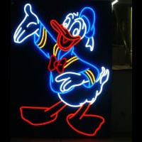 Donald Duck Neon Skilt