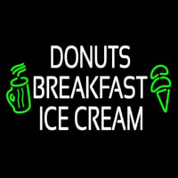 Donuts Breakfast Ice Cream Neon Skilt