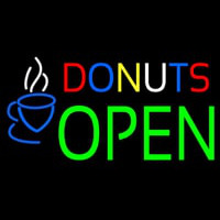 Donuts Open Neon Skilt