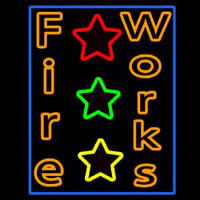 Double Stroke Fireworks Neon Skilt